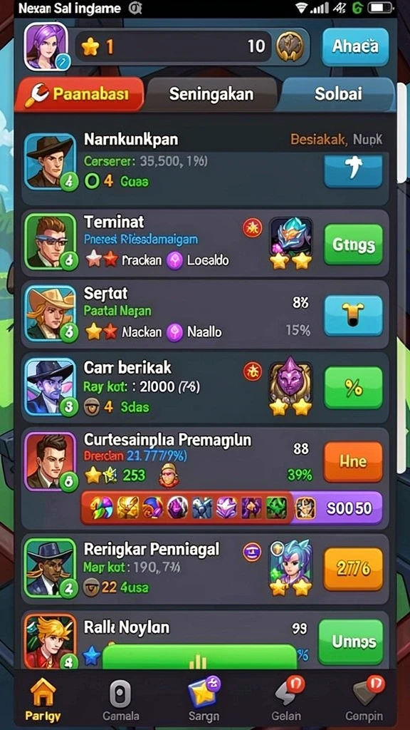 Tampilan utama 66MENANG yang menarik dan intuitif.