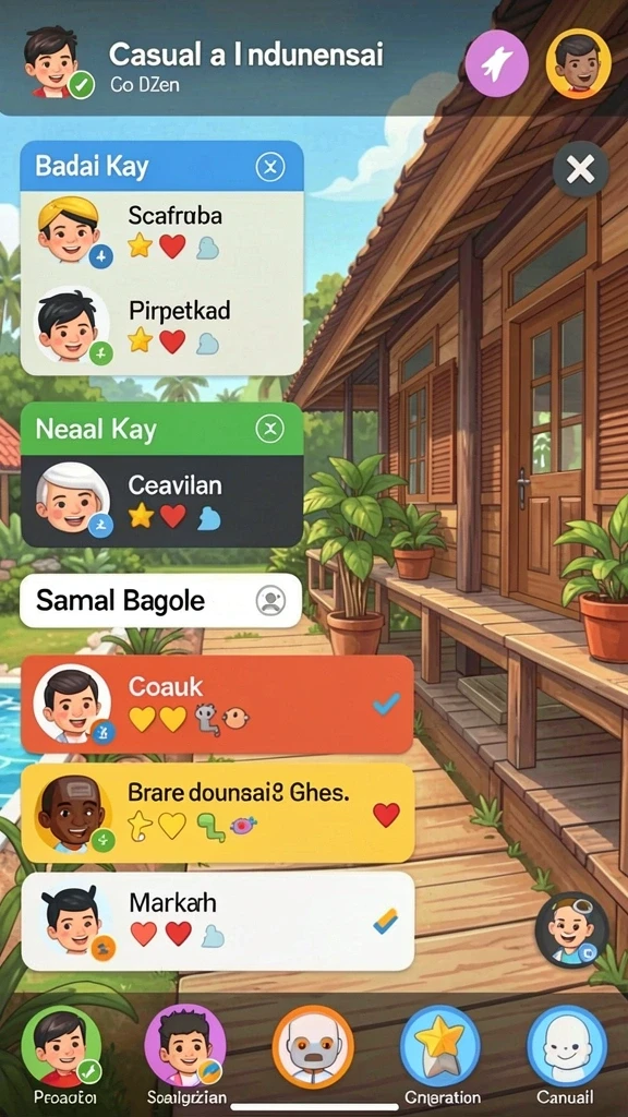 Karakter-karakter unik yang dapat dimainkan.