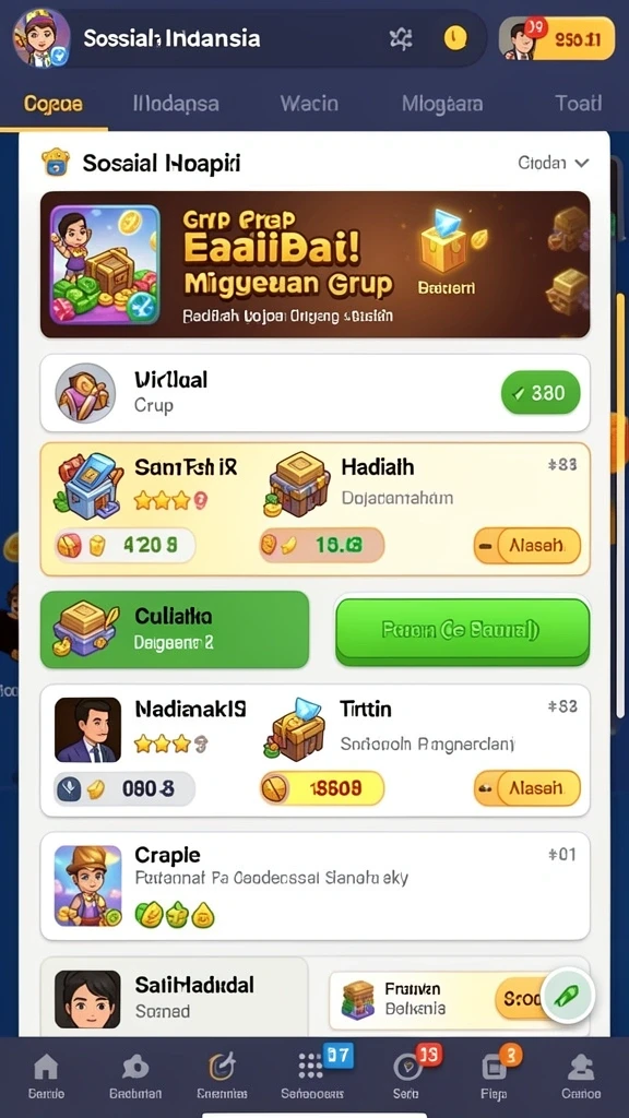 Tampilan utama ADAM77 yang menarik dan interaktif.