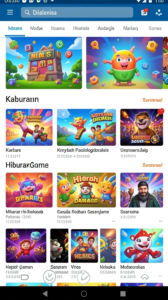 Tampilan menu utama yang menarik dan sederhana.