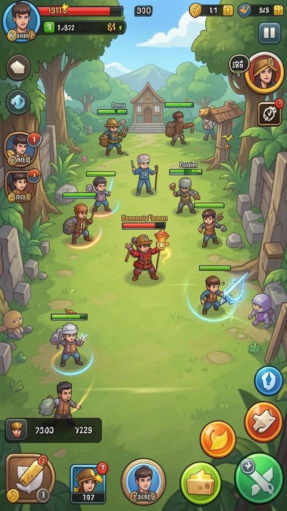 Screenshot aksi seru dari level menantang.