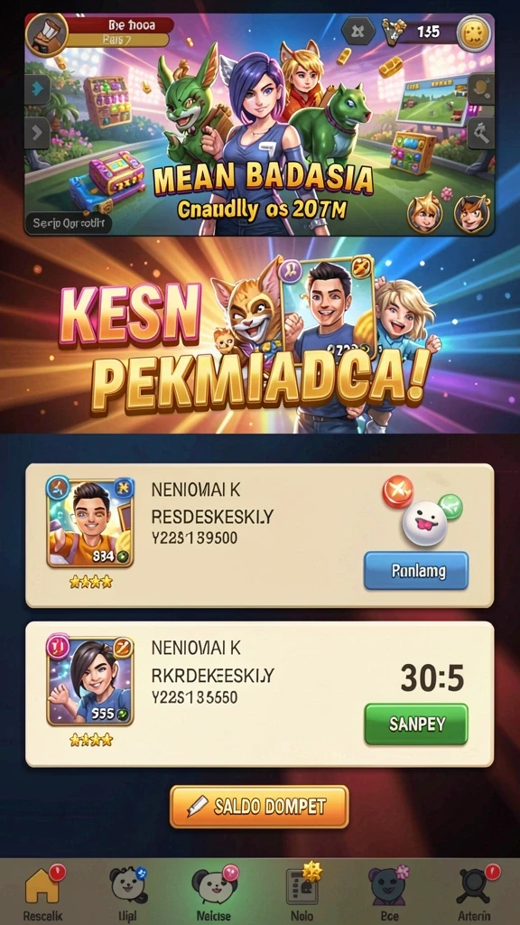 Tangkapan layar menampilkan aksi seru dalam pertempuran melawan monster.