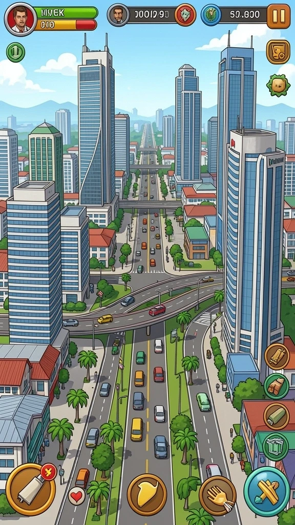 Screenshot menampilkan level menantang dengan grafik yang indah.