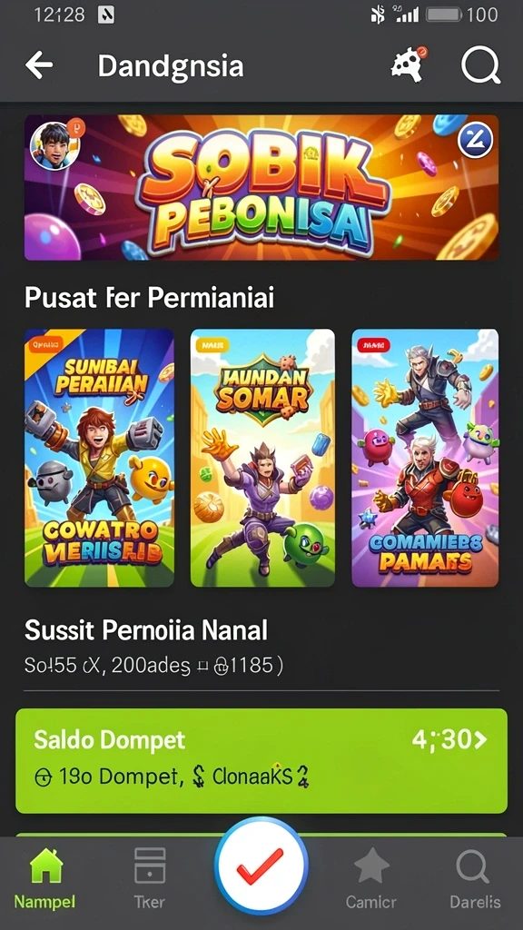 Screenshot menunjukkan aksi seru dalam game.
