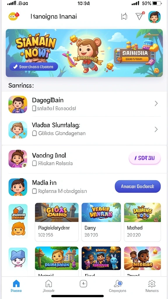Beragam pilihan permainan yang tersedia setiap hari.