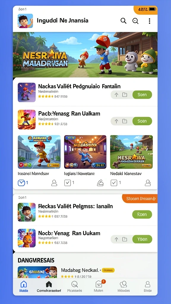 Tantangan menarik di setiap level permainan.