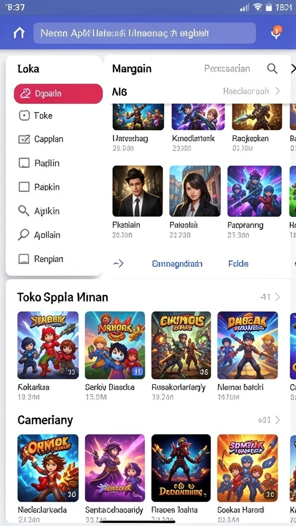 Tampilan utama aplikasi INATOGEL yang ramah pengguna.