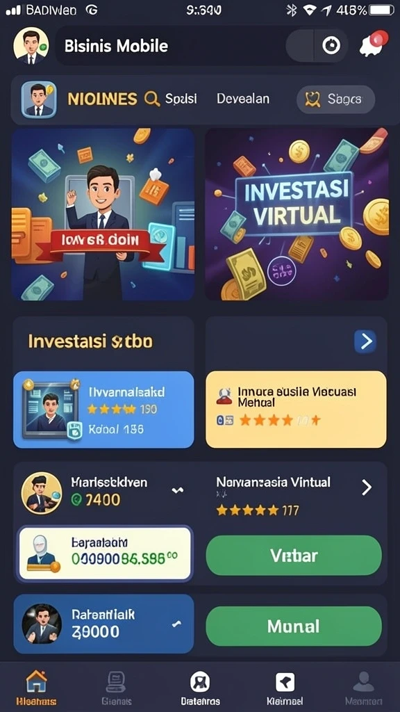 Screenshot 3: Berbagai pilihan permainan yang tersedia.