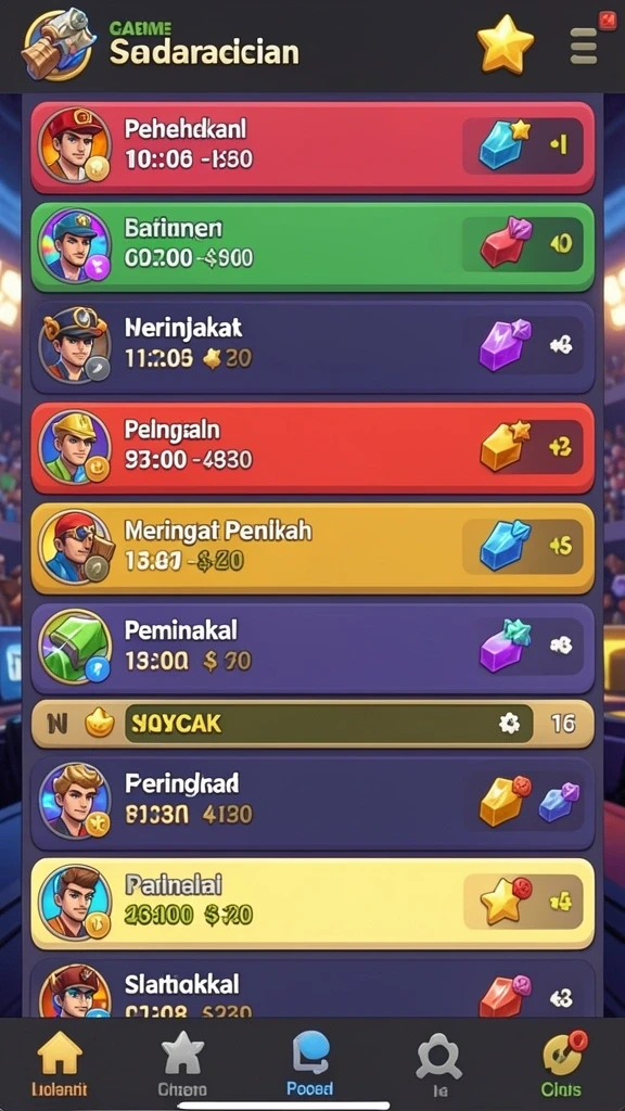 Fitur leaderboard untuk bersaing dengan teman.