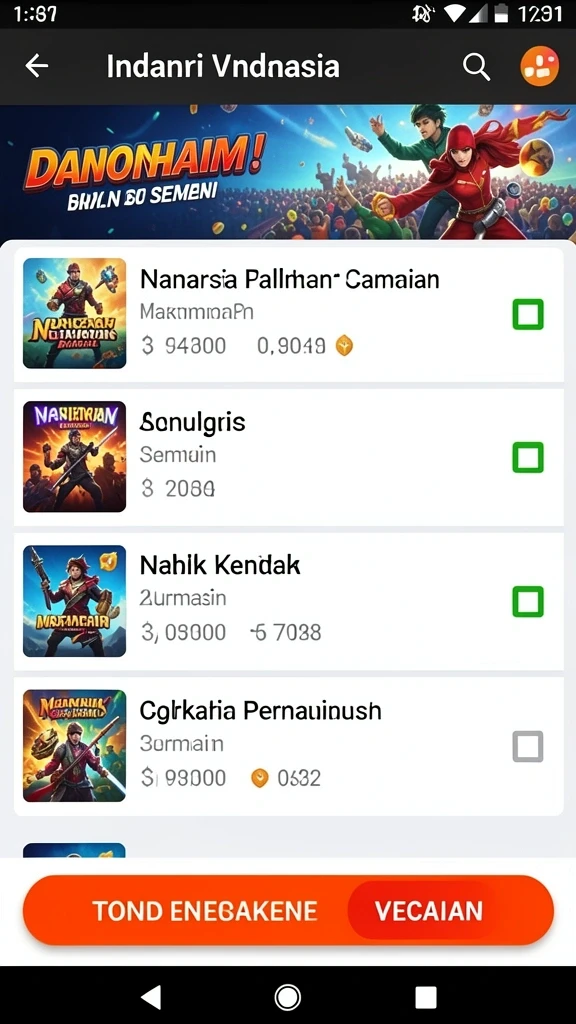 Tangkapan layar menampilkan antarmuka permainan yang menarik.