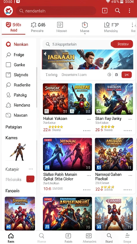 Tampilan antarmuka utama yang menarik dan user-friendly.