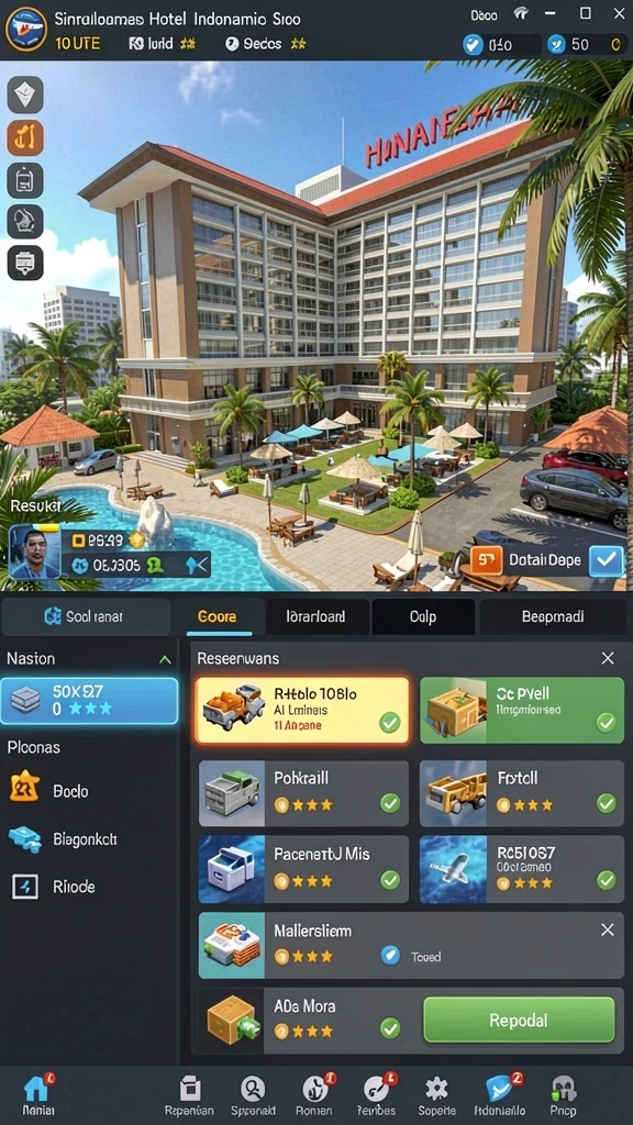 Screenshot kedua memperlihatkan fitur bonus yang sedang aktif.