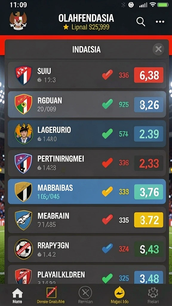 Menu permainan dengan berbagai pilihan jenis togel.